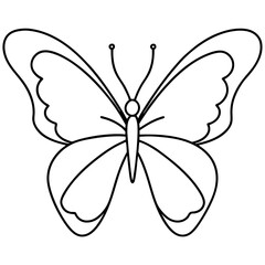 Single-Line Butterfly Vector Design