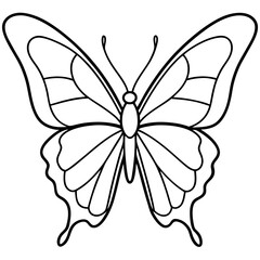 Single-Line Butterfly Vector Design