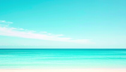 Obraz premium Tranquil sunrise over serene ocean coastal beach landscape photography calm environment wide-angle view nature's beauty