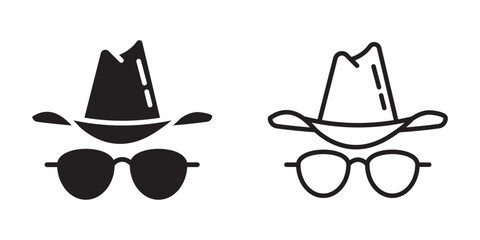 incognito icon on white background