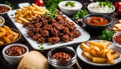 Delicious Middle Eastern Food Platter