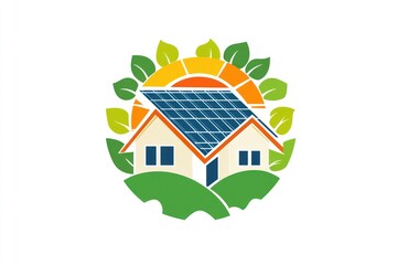 Eco-friendly home solar panels, energy, nature