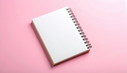 Creative writing action home office blank notebook minimalist environment top view inspiration for artists
