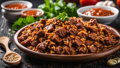 Delicious Orzo Pasta with Meat and Sauce