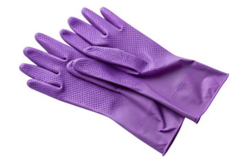 pink rubber gloves