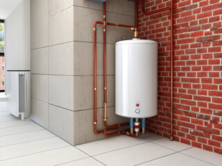 Water heater installation plumbing system domestic hot water tank pipes