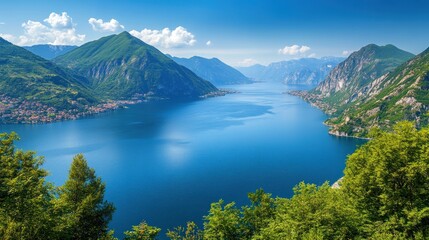 Naklejka premium Scenic Alpine Lake View