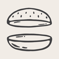burger bun illustration