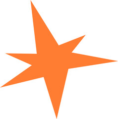 Obraz premium Dynamic star shape with sharp angular symmetry