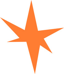 Obraz premium Asymmetrical star with dynamic sharp edges