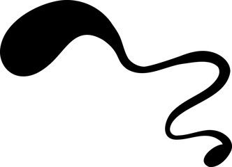 Obraz premium Freeform Looping Line with Organic Flow in Monochrome
