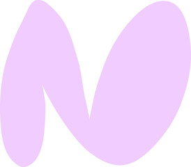 Soft Blue Organic Shape with Fluid Curves and Elegant Flow