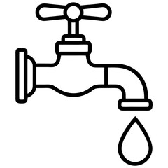 faucet with water drop