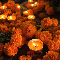 burning candles in the shape of heart