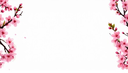 Blossoming cherry blossom branches serene nature setting floral background tranquil environment aesthetic viewpoint