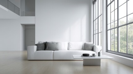 Fototapeta premium Modern Minimalist Living Room
