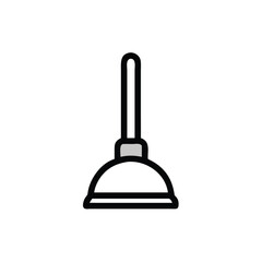 plunger on white background for web and graphic design