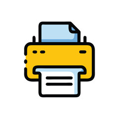 printer on white background for web and graphic design