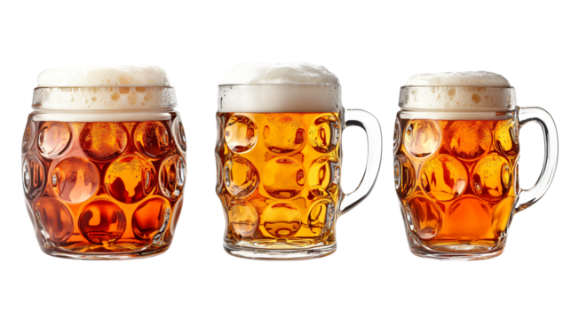 Crystal Clear Fresh Beer Glass Isolated on White Background for Modern Bar Designs