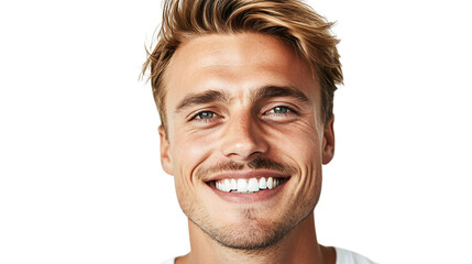 Fototapeta premium Closeup Portrait of Handsome Blonde Scandinavian Man - Professional Stock Photo