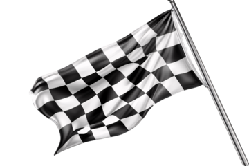 a black and white checkered flag