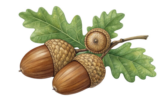 acorns and oak leaves png