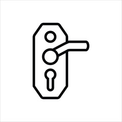 door handle vector icon line template