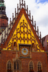 beautiful scene of old town in wroclaw, Poland	
