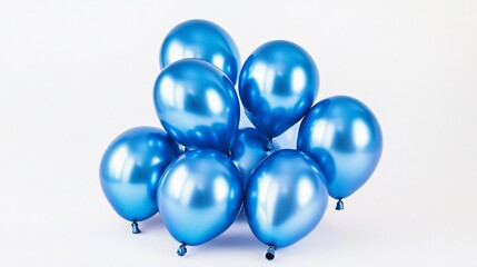 Fototapeta premium A festive arrangement of bright blue balloons for celebrations and parties