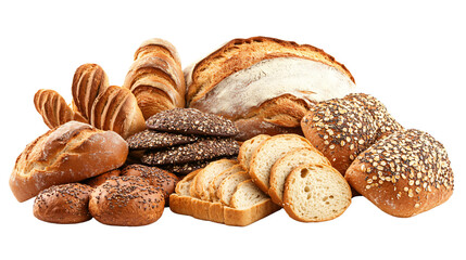 Round Healthy Bread Loaf Isolated on White Background for Food and Wellness Concepts