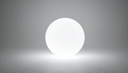 Illuminating sphere abstract art installation studio setting minimalist design soft lighting modern aesthetic