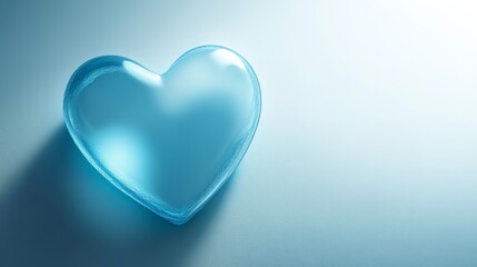 Romantic light blue heart love shape background