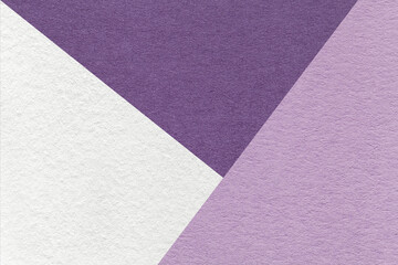 Fototapeta premium Texture craft white, violet and purple paper background, macro. Structure vintage abstract lavender cardboard