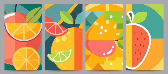 fruit abstract background for design, banner, poster, etc