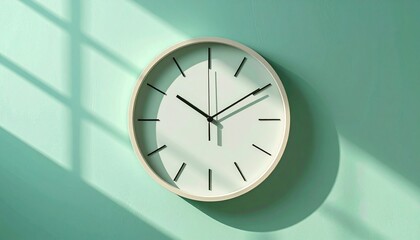 Modern wall clock design minimalist aesthetic home interior soft natural light close-up view timeless elegance