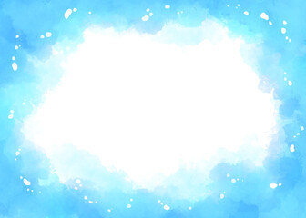 水面のような水彩フレーム