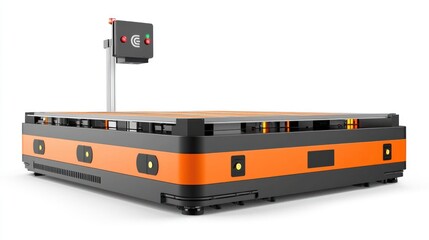 Advanced robotics in factories isolated on white background