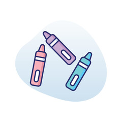 Crayons Vector icon