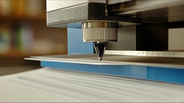 Precision cutting machine in action