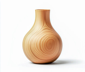 Simple and elegant wooden vase, made of solid pine