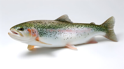 trout on a white background