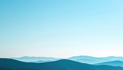 Serene sunrise over rolling hills natural landscape tranquil environment aerial perspective peaceful atmosphere