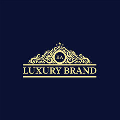 SB Luxury lion crest logo, Luxury Monogram ,Royal Initial Letter Crest Template 