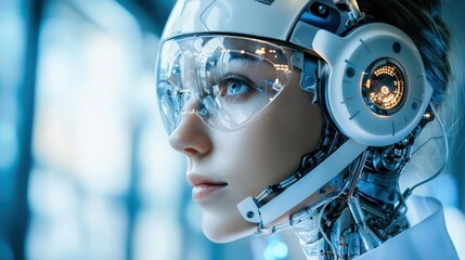 Fototapeta premium AI ethics researcher isolated on white background