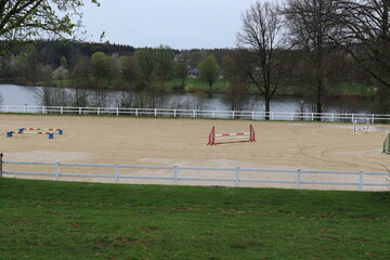 Reitfeld. Reitplatz.