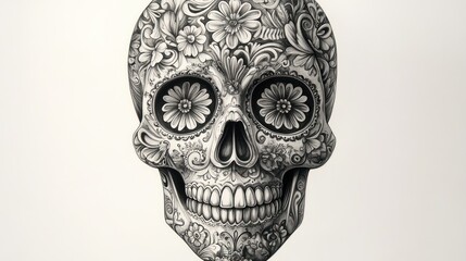 Fototapeta premium Ornate skull design