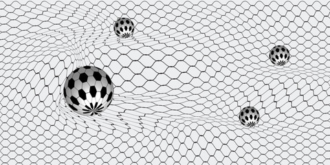 Soccer ball in net VECTOR ABSTRACT © Ubay