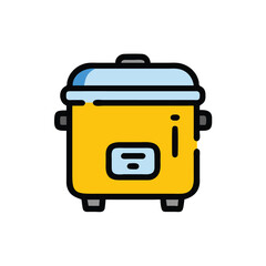 rice cooker on white background for web and graphic design