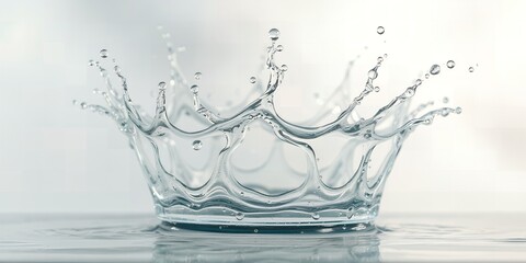 Stunning Water Crown Splash Pure Clean Liquid Droplets
