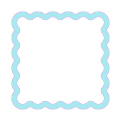 額縁のような手描きの装飾フレーム - ポップでおしゃれな四角い背景や枠のテンプレート素材